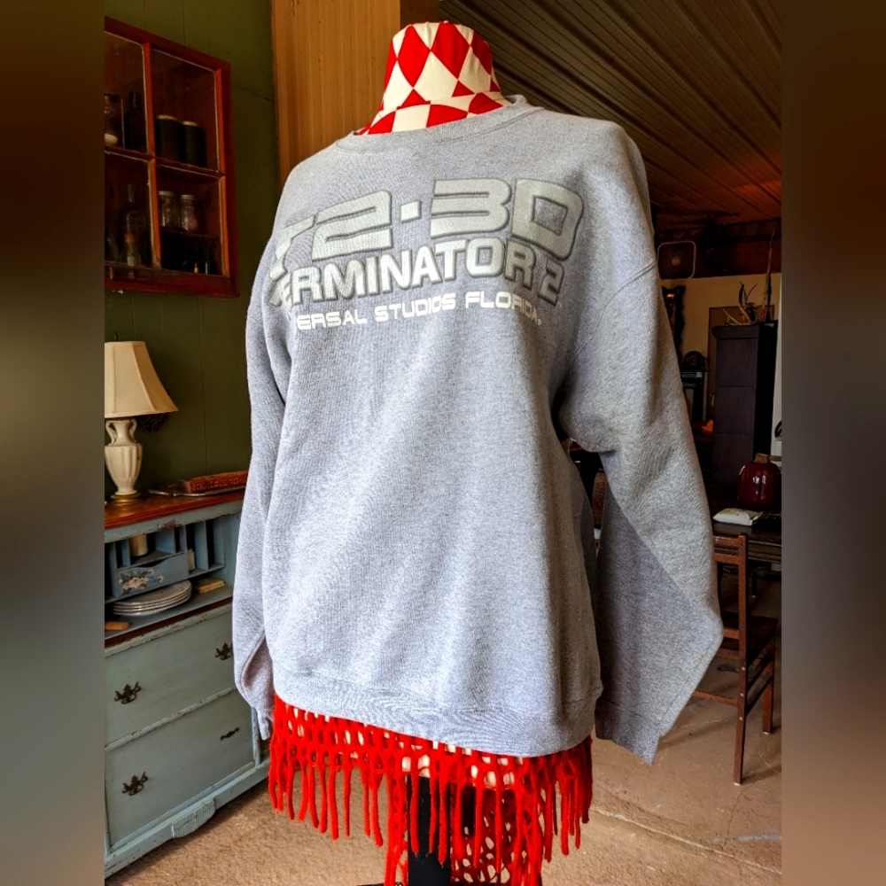 Vintage 90s Terminator 2 3D Universal Studios Promo Sweatshirt, Size Large
